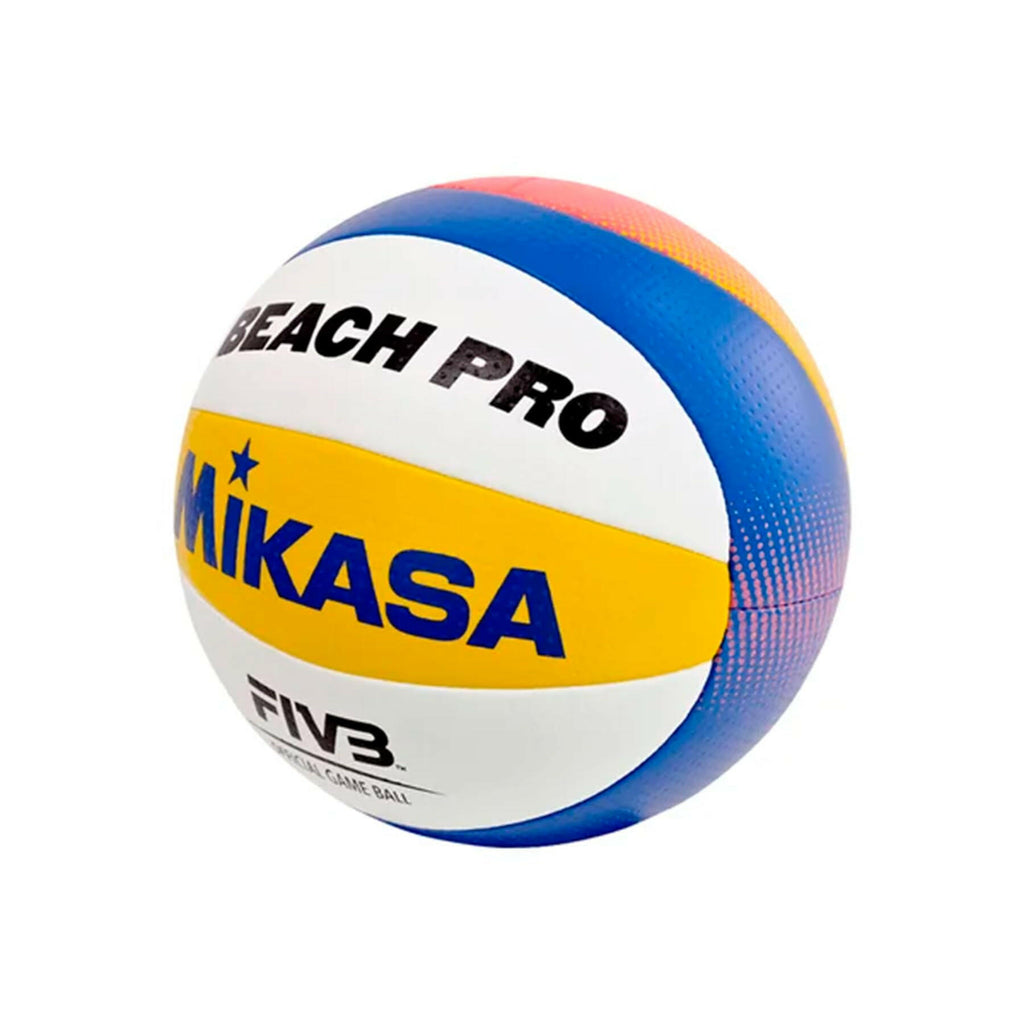 Mikasa Beach Pro volleyball with colorful design on a white background